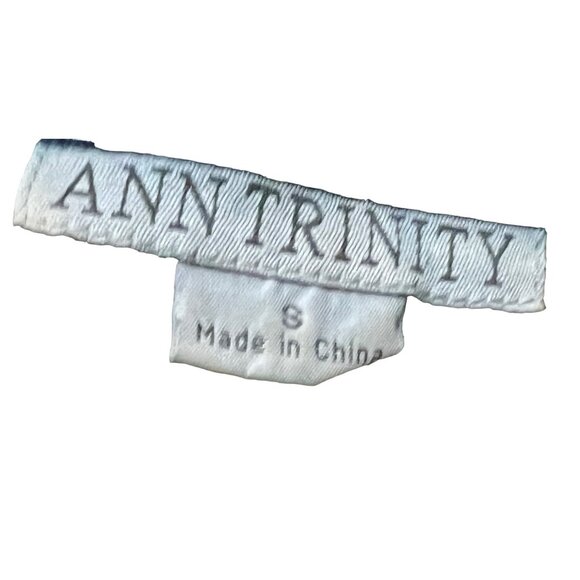 Ann Trinity Embroidered Denim Jacket Sz Small Womens Floral Blue & Green Sequin - Picture 3 of 9